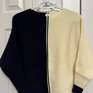 Elegant Black and Cream Women's Sweater